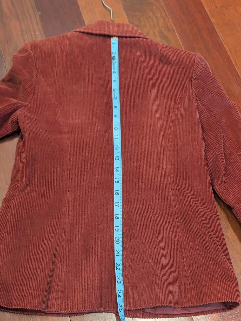 Mulberry Street Women's Corduroy Blazer Wine Hue Academia Preppy Vintage Boho - Picture 15 of 15